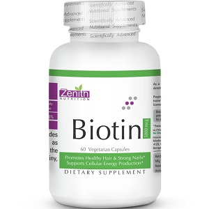 bottle of Zenith Nutrition Biotin