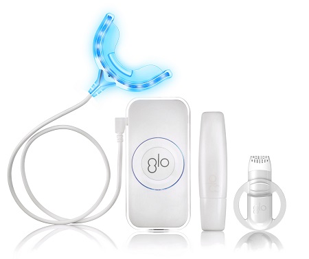 set of GLO teeth whitening equipment