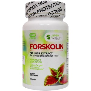 bottle of Apex Vitality Forskolin