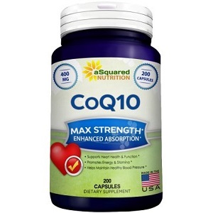 bottle of aSquared Nutrition CoQ10