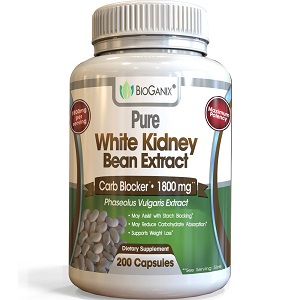 bottle of BioGanix Pure White Kidney Bean Extract