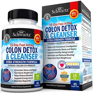 bottle of Bioresearch Schwartz 15-Day Fast Acting Colon Detox And Cleaner
