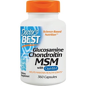 bottle of Doctor’s Best Glucosamine/Chondroitin/MSM with OptiMSM