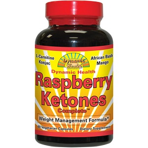 bottle of Dynamic Health Raspberry Ketones