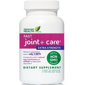 bottle of Genuine Health Fast Joint Care Extra Strength