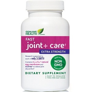 bottle of Genuine Health Fast Joint Care Extra Strength