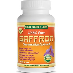 bottle of Gold Source Labs Saffron Extract