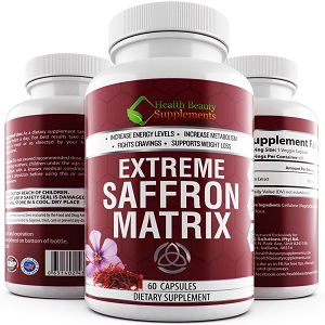 bottle of Health Beauty Supplements Extreme Saffron Matrix