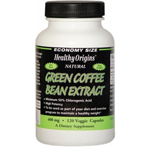 bottle of Healthy Origins Green Coffee Bean Extract