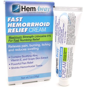 bottle of HemAway Fast Hemorrhoid Relief Cream