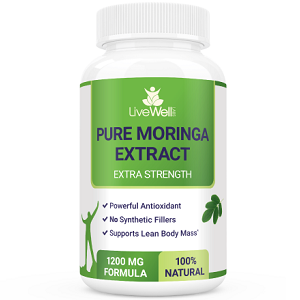 bottle of LiveWell Pure Moringa Extract