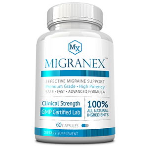 bottle of Migranex Natural Migraine Support