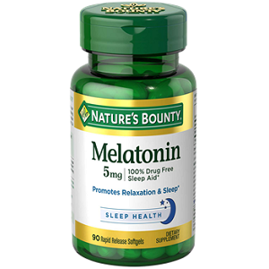bottle of Nature's Bounty Melatonin