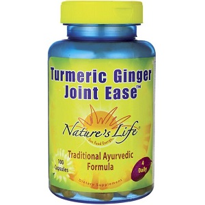 bottle of Natures Life Turmeric Ginger Joint Ease