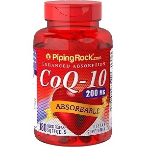 bottle of Piping Rock Absorbable CoQ10