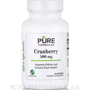 bottle of Pure Formulas Cranberry
