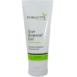 bottle of Pureauty Naturals Scar Removal Gel