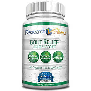 bottle of Research Verified Gout Relief