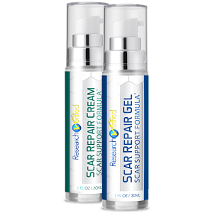 bottle of research verified scar repair