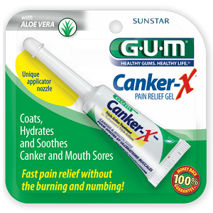bottle of Sunstar Gum Canker-X Pain Relief Gel