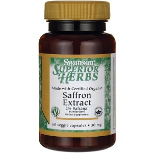 bottle of Swanson Superior Herbs Saffron Extract 2% Safranal