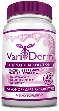 bottle of Variderm for varicose veins