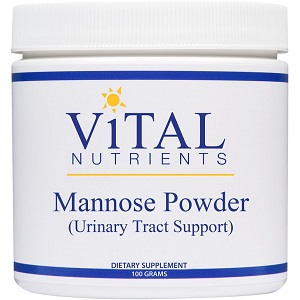 bottle of Vital Nutrients Mannose Powder