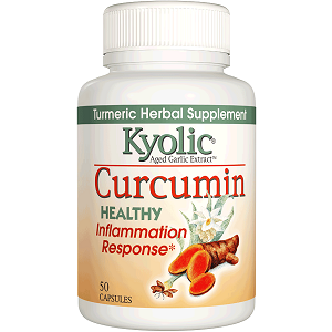 bottle of Wakunaga Kyolic Aged Garlic Extract Curcumin