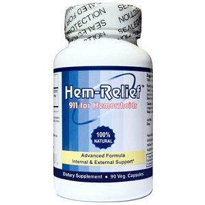 bottle of Western Herbal and Nutrition Hem-Relief 911