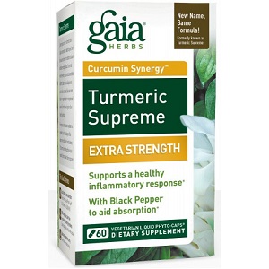 box of Gaia Herbs Turmeric Supreme Extra Strength