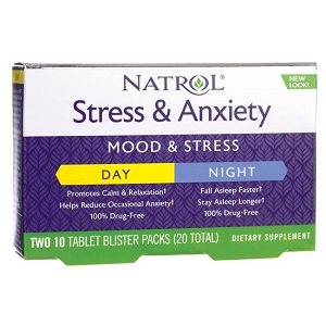 box of Natrol 5-HTP Stress & Anxiety Day & Night Formula
