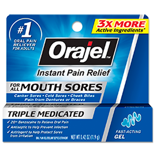 box of Orajel Mouth Sore Gel