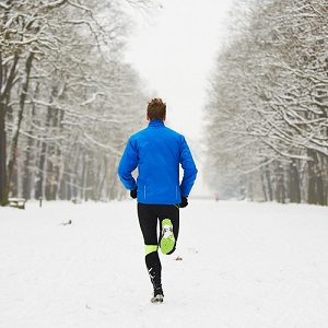 portrait of man running outdoors